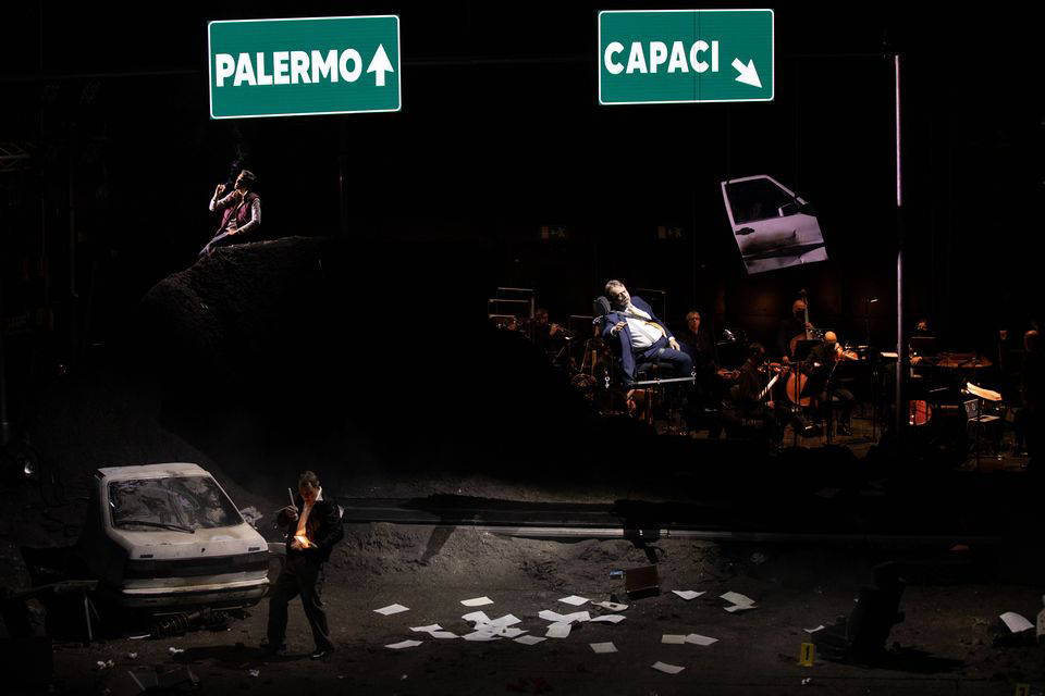 Nicola Sani Franco Ripa di Meana Giovanni Falcone Paolo Borsellino mafia strage Capaci Palermo Sicilia opera contemporanea